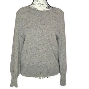 Ann Taylor 100% Cashmere raglan puff sleeves sweater Medium